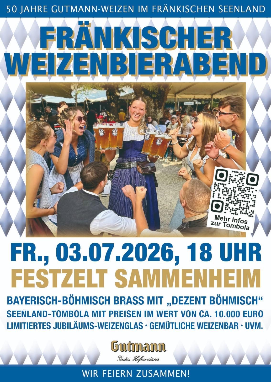 Plakat für das 75. Jubiläum des Schützenfests in Sammenheim, 2. bis 5. Juli 2026.