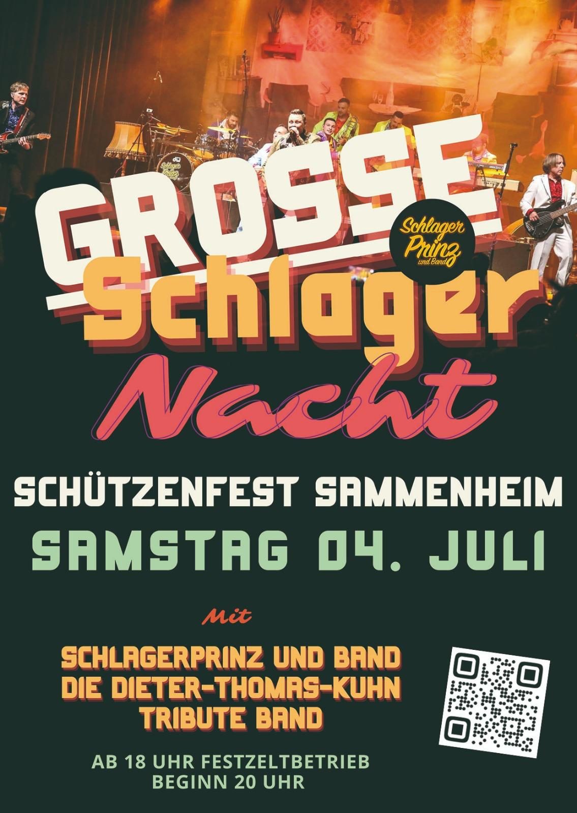 75 Jahre Schützenfest, Programmübersicht für Veranstaltungen vom 2. bis 5. Juli 2026 in Sammenheim.